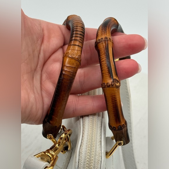 GUCCI Bamboo Mini Leather 2-Way Handbag with Full Inclusion and COA - Picture 9 of 17